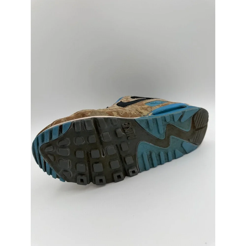 Nike Air Max 90 Premium Desert Digital Camo Blue Black 700155-200 Mens‎ 10.5
